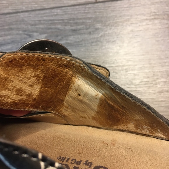 Alegria Floral Patterned Mules - Black and Gold - Picture 10 of 10